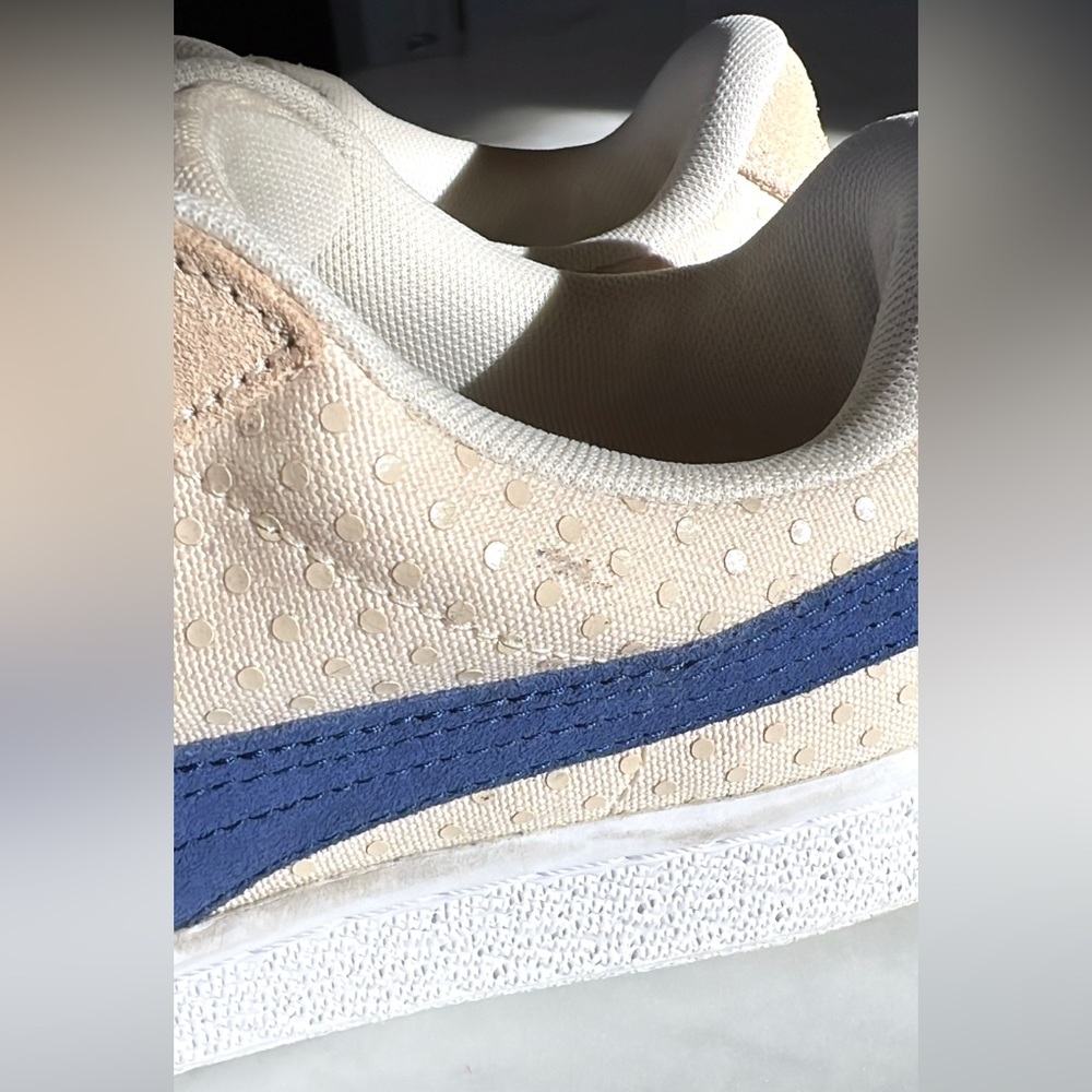 Puma Basket Heart Denim Oatmeal Twilight Blue Women’s Shoes - Picture 6 of 17